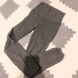 Light gray lululemon aligns 28”